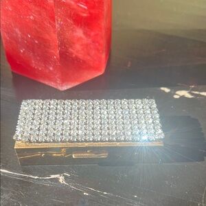 Sparkling Vintage 1940s Art Deco Rhinestone Cigarette Case